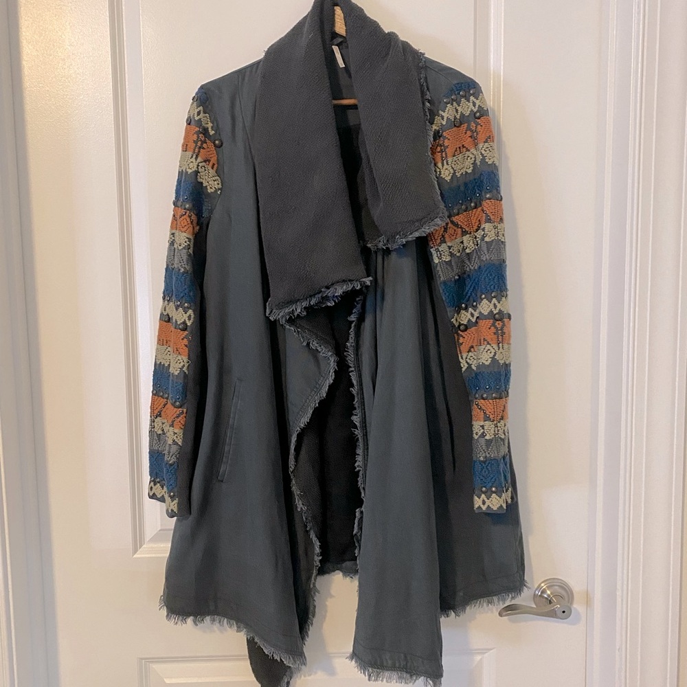 Free People Drape Front Jacket